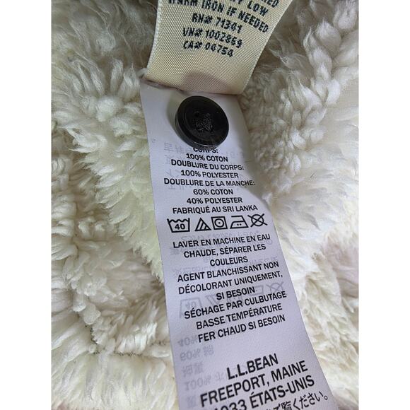 L.L. BEAN Women Scotch Plaid Flannel Shirt Sherpa-Lined Zip Hoodie Shacket SZ M - Picture 8 of 8